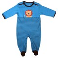 Bon Bebe Newborn Boy's Light Blue Lion Coverall