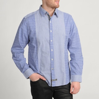 English Laundry Blue Plaid Button-front Shirt