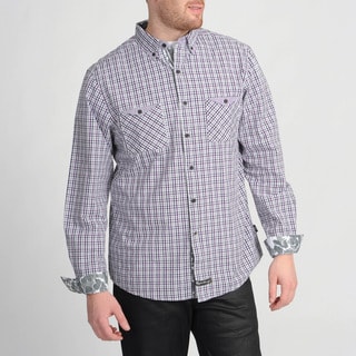 English Laundry Purple Woven Plaid Shirt
