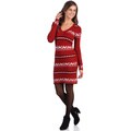 White Mark Women's 'Geneva' Deer Pattern Sweaterdress