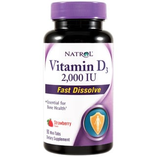 Natrol Vitamin D3 2000IU Fast Dissolve Tablets (Pack of 2)-Image