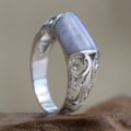 Sterling Silver 'Lily Maya' Jade Domed Ring (Guatemala)