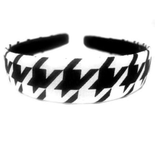 Click to Enlarge for Crawford Corner Shop Black White Houndstooth Headband One Inch Crawford Corner Shop Black White Houndstooth Headband One Inch-Image