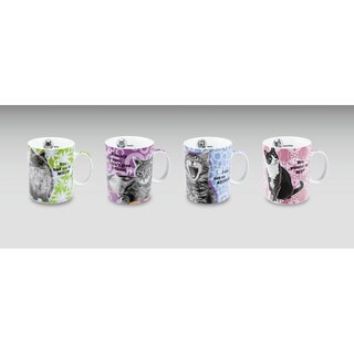 Konitz 'Assorted Cat' Porcelain Mugs (Set of 4)