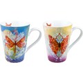 Konitz 'Walter' Butterfly/ Dragonfly Porcelain Mugs (Set of 4)