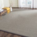 Hand-woven Natural Fiber Uni Grey Fine Sisal Rug (8' Square)