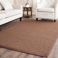 Chunky Basketweave Chocolate Brown Sisal Rug