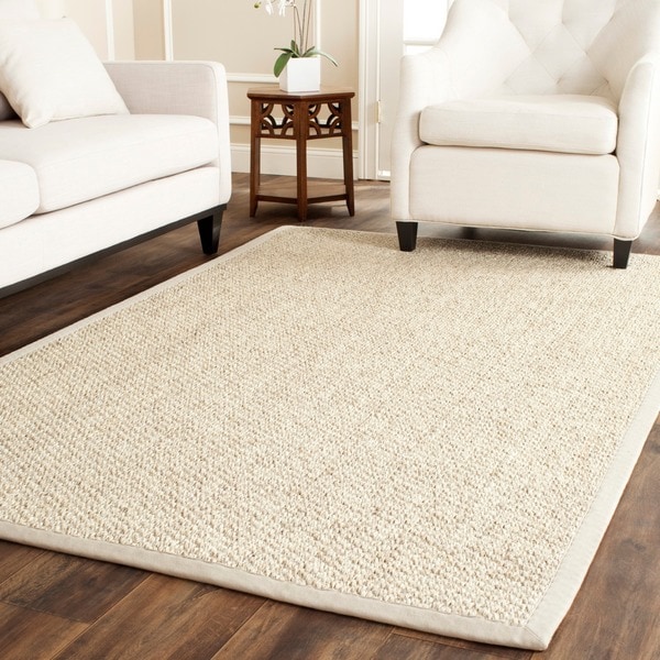 Safavieh Chunky Basketweave Marble Ivory/ Taupe Sisal Rug Overstock