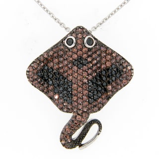 Meredith Leigh Sterling Silver Multi-gemstone Stingray Necklace