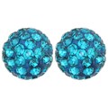 Kate Marie Colored Rhinestone Ball Fashion Earrings