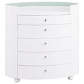 5-drawer White 'Evelyn' Chest