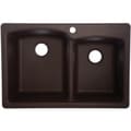 Mocha EODB33229-1 Double-Basin Composite Granite Kitchen Sink