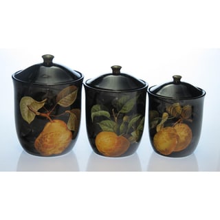 Certified International 'Damask Fruit' 3-piece Canister Set