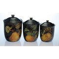 Certified International 'Damask Fruit' 3-piece Canister Set