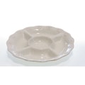 Certified International Adeline Ivory 5-Section Chip & Dip Plate
