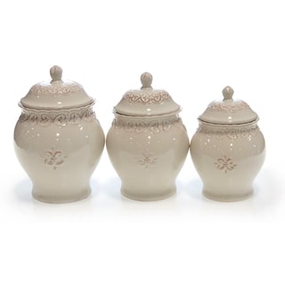 Certified International Adeline Ivory Canister Set