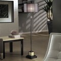 Lacey Black Chrome Floor Lamp