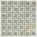 SomerTile 12x12-in Ridge Spiral Multi Sunset Stone Mosaic Tile (Pack of 5)