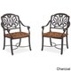 Home Styles Floral Blossom Arm Chair Pair with Cushion