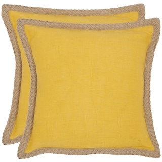 Cheap Safavieh Sweet Serona 18-inch Yellow Decorative Pillows (Set of 2)