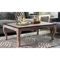 Cosmo Wood with Iron Trim Coffee Table