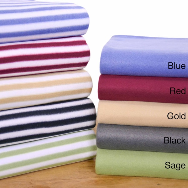 Cozy Nights Polar Fleece Blanket and Throw Set