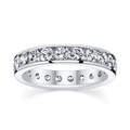 14k White Gold 2ct TDW Diamond Channel Eternity Wedding Band (H-I, SI1-SI2)