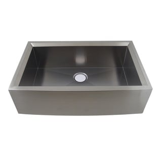 Water Creation Zero Radius Single Bowl Stainless Steel Kitchen Sink 