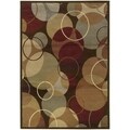 Indoor Brown and Gold Area Rug