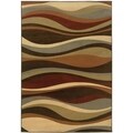 Indoor Brown and Green Area Rug
