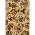 Indoor Beige and Gold Area Rug