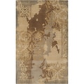Hand-tufted Corum Fatigue Green Rug (5' x 8')