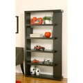Gridley 5-Shelf Flair Cappuccino Bookcase-Display Shelf