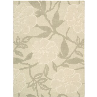 Skyland Vine Motif Beige Wool Rug