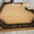 Vallencierre Black/ Beige Wool Rug