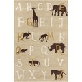 Allie Handmade Alphabet Pattern Wool Rug (5' x 7'6)
