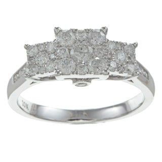  10k White Gold 3/4ct TDW Imperial Diamond Engagement Ring (H-I, I2)