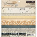 Vintage Finds Designer Cardstock Pad 6"X6"-24 Double-Sided Sheets