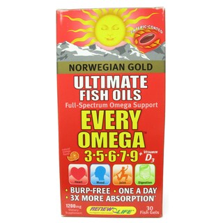 Norwegian Gold Every Omega 3, 5, 6, 7, 9 with Vitamin D3 30-count-Image