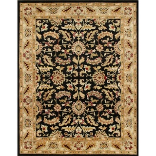 Low Price Alliyah Handmade Rugs Black 100 Percent New Zealand Wool Rug (10' x 14')
