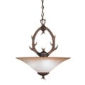 Lodge Design 3-light Buckhorn Pendant light fixture
