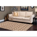 Hand-tufted Eksjo Bronze Wool Rug (5' x 8')