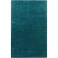 Hand-woven Arvika Teal Green Plush Shag New Zealand Wool Rug (5' x 8')