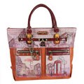 Nicole Lee 'Claire' Blocked Euro-print Shoulder Bag