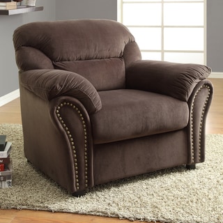 Evette Chocolate Microfiber Chair