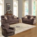 Evette Chocolate Microfiber 3-piece Sofa Set