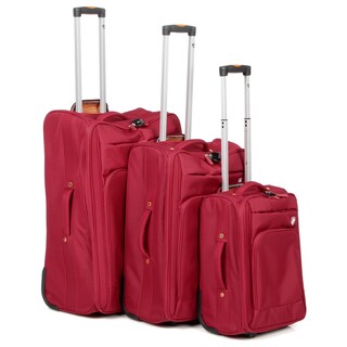 Heys USA Red Lite-glide 3-piece Luggage Set