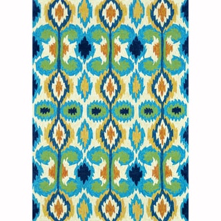 Hand-Tufted Portia Ivory/ Blue Rug (3'6 x 5'6)