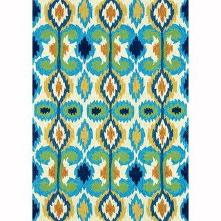 Hand-tufted Portia Ivory/ Blue Rug (9'3 x 13'0)