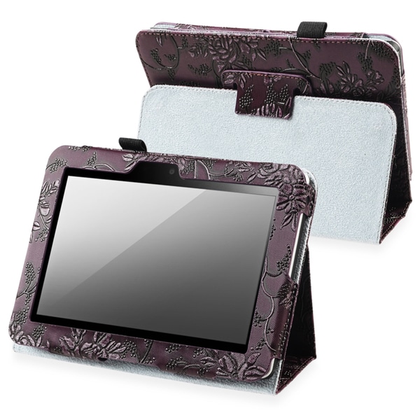 BasAcc Purple Leather Case with Stand for Amazon Kindle Fire HD 7-inch